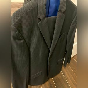 Mens black pinstripe suit with pants